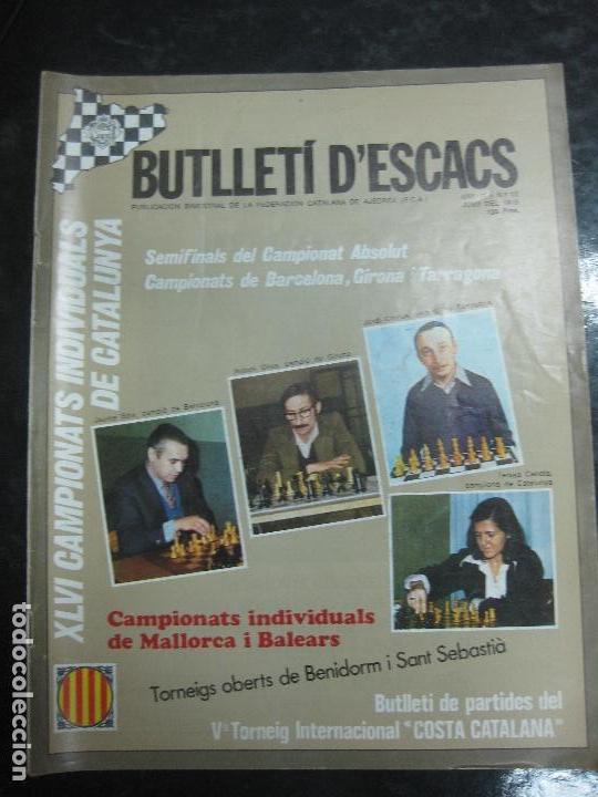 Coleccionismo deportivo: BUTLLETI D'ESCACS N&ordm; 12. JUNY DEL 1978. XLVI CAMPIONATS INDIVIDUALS DE CATALUNYA. AUCA DELS ESCACS.