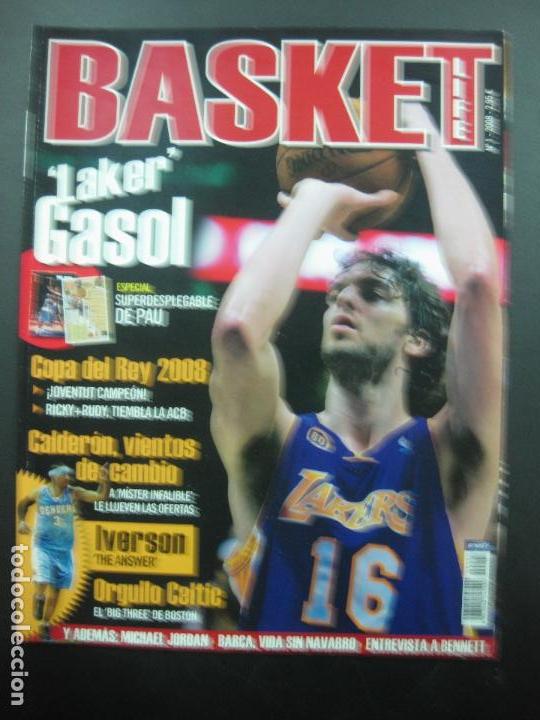 Coleccionismo deportivo: REVISTA BASKET LIFE N&ordm; 1. LAKER GASOL. ESPECIAL SUPERDESPLEGABLE DE PAU. 2008