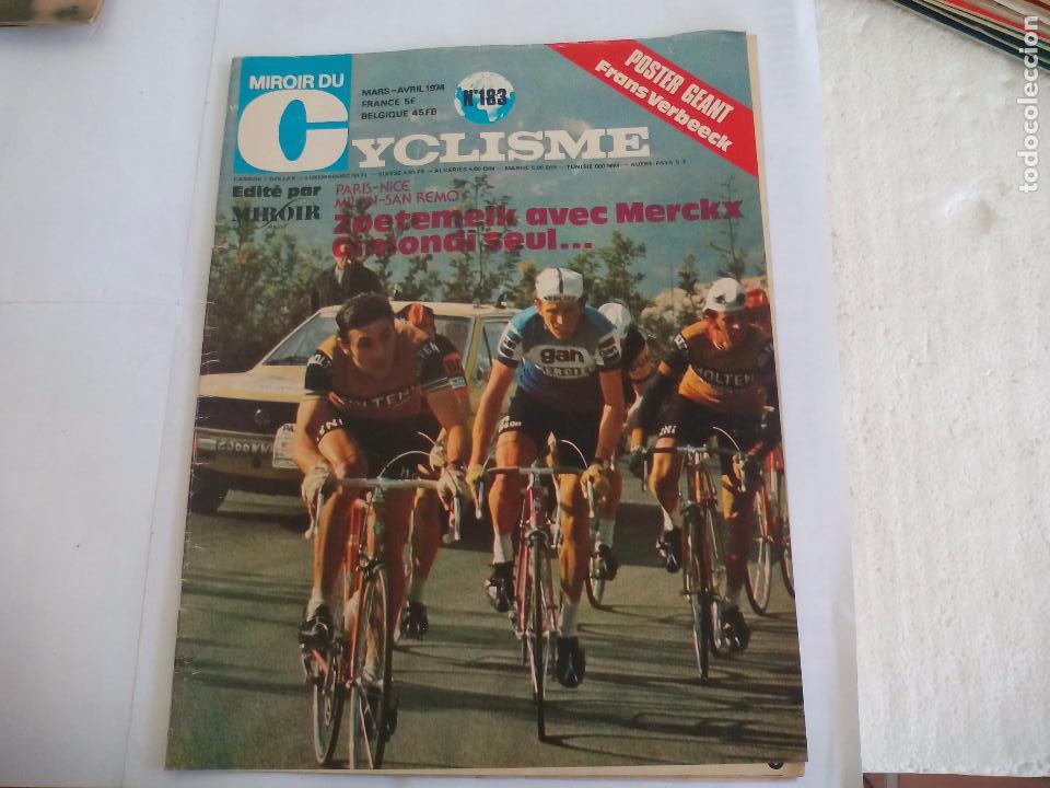 Coleccionismo deportivo: Miroir du Cyclisme Magazine 1974 n&ordm; 183 Revista de Ciclismo.Merckx.Joseph Bruyere.Gimondi Milan