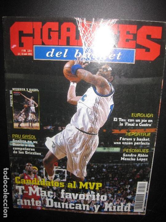 Collezionismo sportivo: GIGANTES DEL BASKET N&ordm; 859. 15/22 ABRIL 2002.`POSTER DE WEBBER Y GASOL.