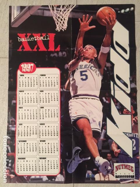 Colecionismo desportivo: POSTER CALENDARIO 1997 JASON KIDD DALLAS, XXL BASKETBALL