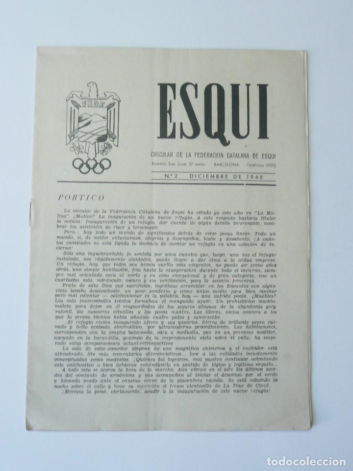 Coleccionismo deportivo: ESQUI. CIRCULAR DE LA FEDERACION CATALANA DE ESQUI. N&ordm; 2, 1948