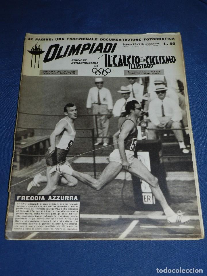 Coleccionismo deportivo: (M) REVISTA OLIMPIADI IL CALCIO E IL CICLISMO ILLUSTRATO , OLIMPIADA , FRECCIA AZZURRA
