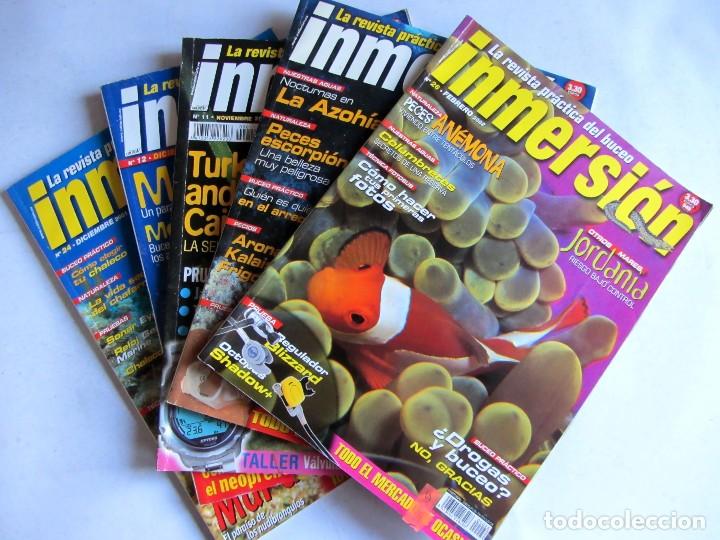 Coleccionismo deportivo: INMERSI&Oacute;N. LA REVISTA PR&Aacute;CTICA DE BUCEO  LOTE DE 5 REVISTAS N&ordm; 11, 12, 24, 26, 30