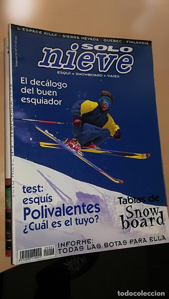 Coleccionismo deportivo: Revista Solo Nieve n&ordm; 2 Temporada 96 - Snowboard Esqui