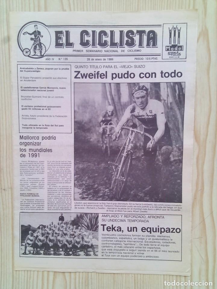 Collectionnisme sportif: Periodico El Ciclista - Numero 135 - 28 De Enero 1986