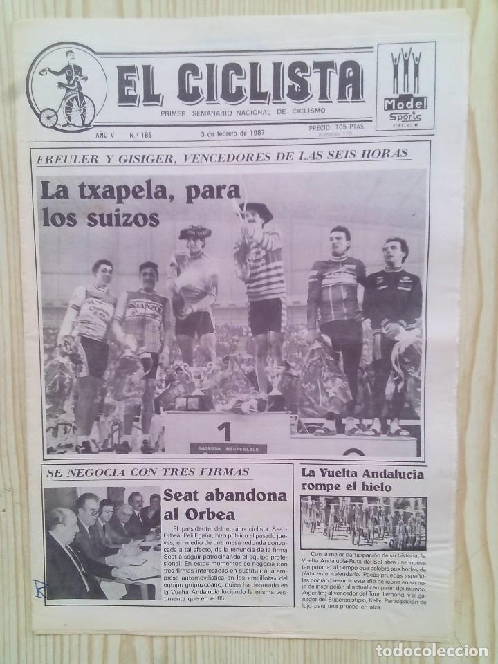 Collectionnisme sportif: Periodico El Ciclista - Numero 188 - 3 De Febrero 1987