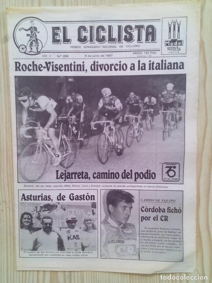 Collectionnisme sportif: Periodico El Ciclista - Numero 206 - 9 De Junio 1987