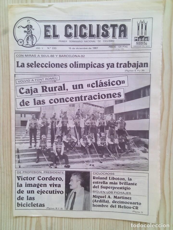 Sports collectibles: Periodico El Ciclista - Numero 233 - 15 De Diciembre 1987