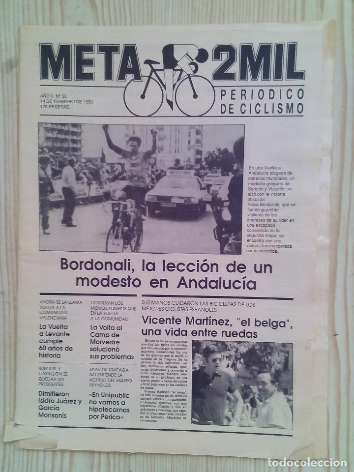 Coleccionismo deportivo: Periodico De Ciclismo Meta 2Mil - Numero 55 - 14 De Febrero 1989