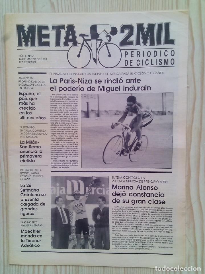 Coleccionismo deportivo: Periodico De Ciclismo Meta 2Mil - Numero 59 - 14 De Marzo 1989