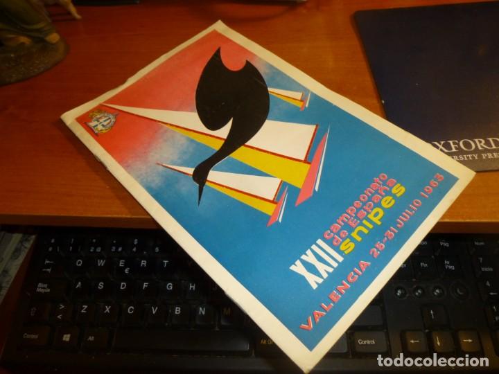 Collezionismo sportivo: xxii campeonato de espa&ntilde;a snipes, valencia, julio de 1963, catalogo
