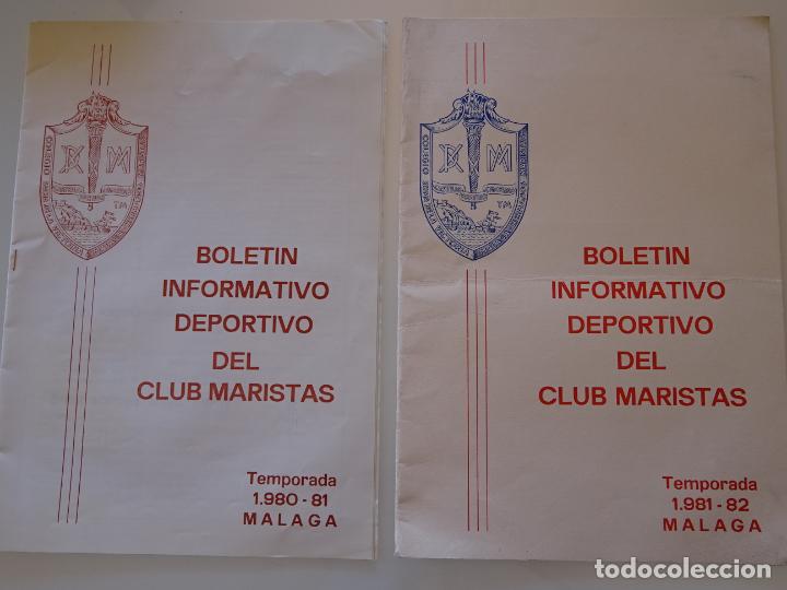 Collectionnisme sportif: 2 REVISTAS DE DEPORTES. BOLET&Iacute;N INFORMATIVO DEPORTIVO MARISTAS M&Aacute;LAGA 1980 1981 1982. 160 GR
