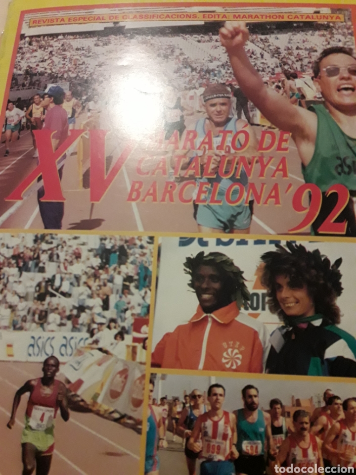 Coleccionismo deportivo: xv marat&oacute; de Catalunya barcelona 92 revista per als clasificats