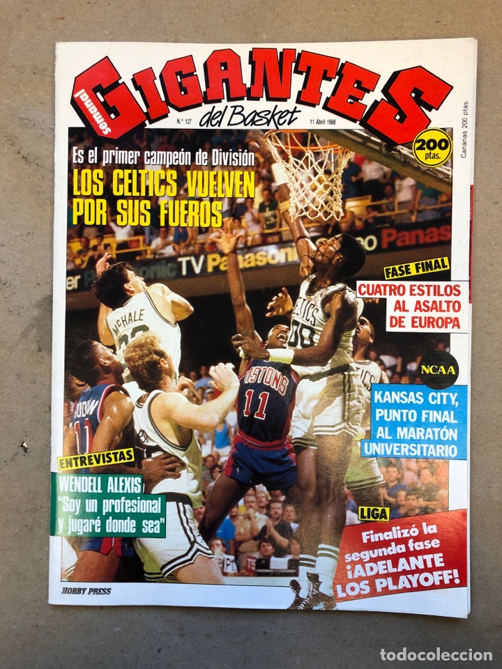 Coleccionismo deportivo: GIGANTES DEL BASKET N&deg; 127 (1988). CELTICS, NCAA, WENDELL ALEXIS, POSTER J. DONALDSON,..
