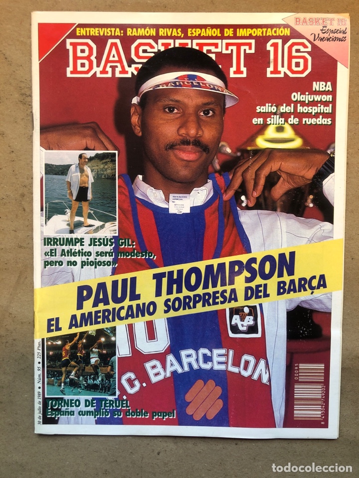 Coleccionismo deportivo: BASKET 16 N&deg; 95 (1989). JES&Uacute;S GIL, RAM&Oacute;N RIVAS, OLAJUWON,..