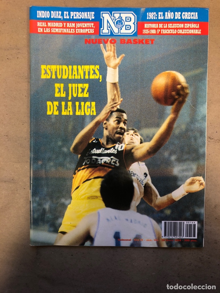 Collezionismo sportivo: NUEVO BASKET N&deg; 166 (1987). ESTUDIANTES, REAL MADRID Y RAM JOVENTUT, INDIO D&Iacute;AZ, HISTORIA DE LA SELE