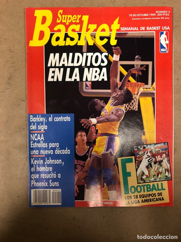 Coleccionismo deportivo: S&Uacute;PER BASKET N&deg; 2 (1989). BARKLEY (POSTER), NCAA, KEVIN JOHNSON, MALDITOS EN LA NBA,..