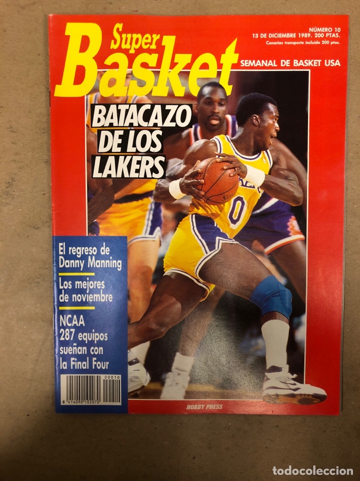 Sammelleidenschaft Sport: S&Uacute;PER BASKET N&deg; 10 (1989). LAKERS, CHICAGO BULLS, POSTER JOHN STOCKTON, MANNING,..