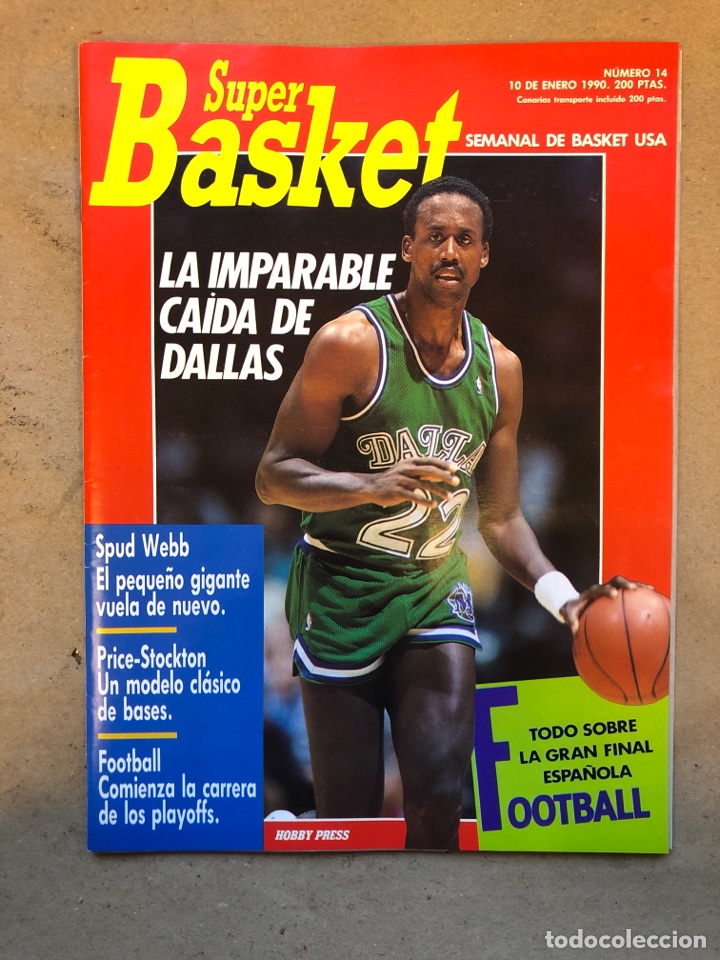 Collezionismo sportivo: S&Uacute;PER BASKET N&deg; 14 (1990). LAKERS, SPUD WEBB, PRICE - STOCKTON, DALLAS, NFL, POSTER RANDALL CUNNINGH