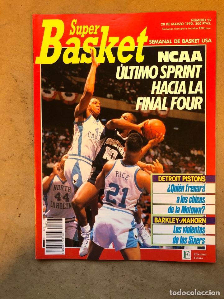 Collezionismo sportivo: S&Uacute;PER BASKET N&deg; 25 (1990). DETROIT PISTONS, LOS VIOLENTOS SIXSERS (BARKLEY-MAHORN), POSTER CHUCK PER
