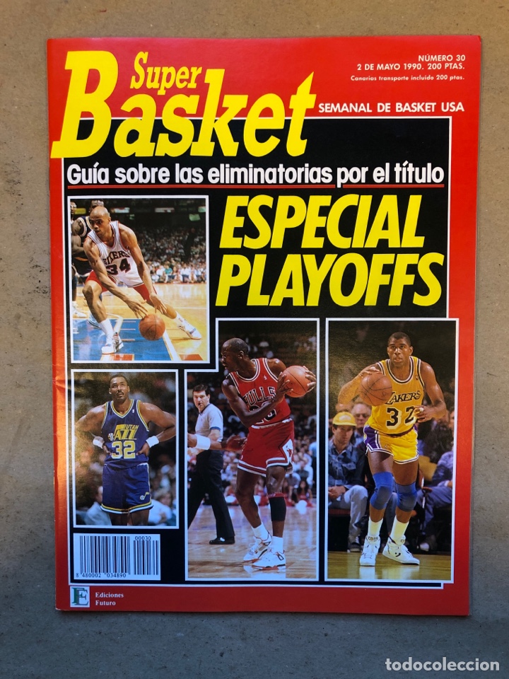 Collezionismo sportivo: S&Uacute;PER BASKET N&deg; 30 (1990). ESPECIAL PLAYOFFS, POSTER CHRIS MORRIS,...