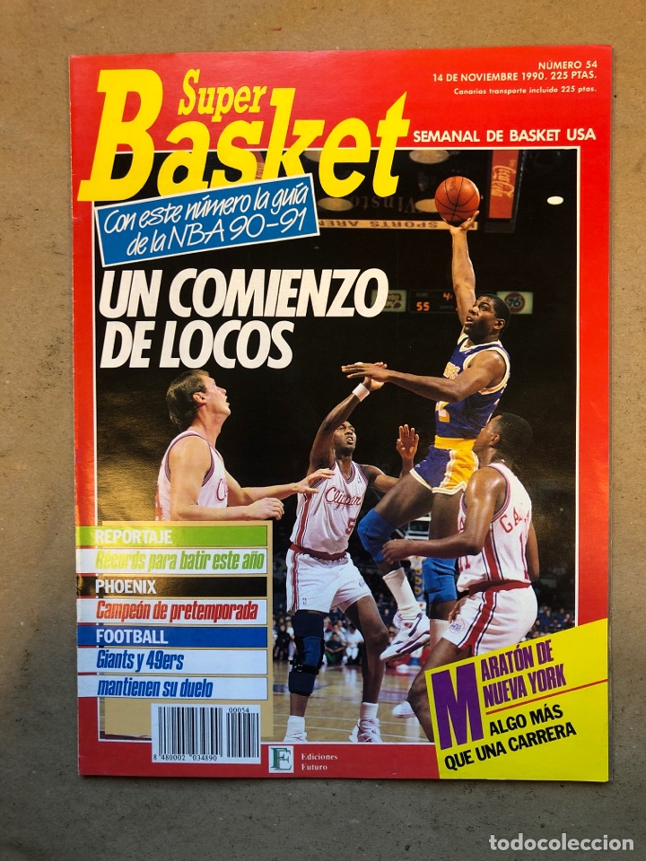 Collezionismo sportivo: S&Uacute;PER BASKET N&deg; 54 (1990). EMPEZ&Oacute; LA NBA, RECORDS A BATIR, POSTER MITCH RICHMOND,...