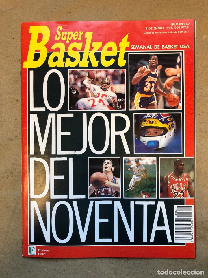 Coleccionismo deportivo: S&Uacute;PER BASKET N&deg; 62 (1991). LO MEJOR DEL 90, BERNARD KING, GRANDES CITAS 1991, POSTER BRIAN SHAW,..