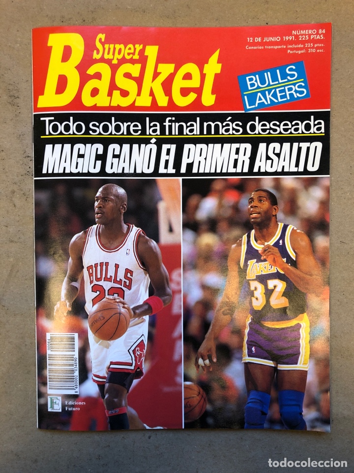 Coleccionismo deportivo: SUPER BASKET N&deg; 84 (1991). FINAL BULLS - LAKERS, JORDAN Vs MAGIC, POSTER SPUD WEBB,...