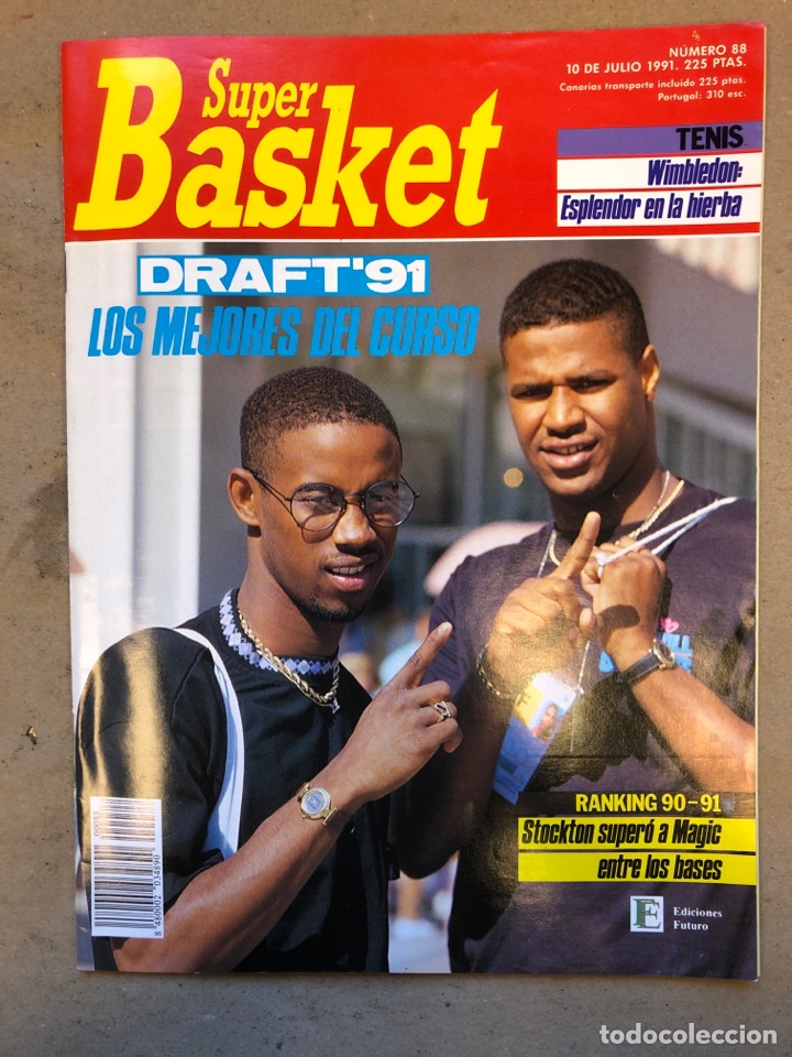 Collezionismo sportivo: SUPER BASKET N&deg; 88 (1991). DRAFT &lsquo;92, RANKINGS 90/91, POSTER DERRICK COLEMAN,...