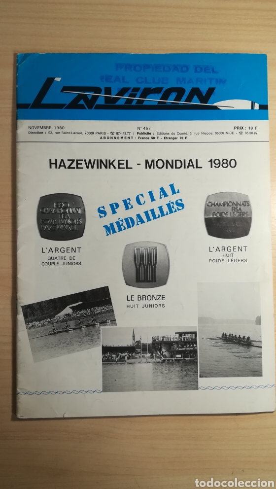 Coleccionismo deportivo: Revista L 'Aviron 1980