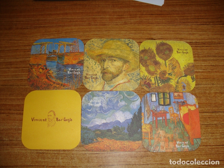 Coleccionismo deportivo: LOTE DE 6 POSAVASOS VINCENT BAR GOGH