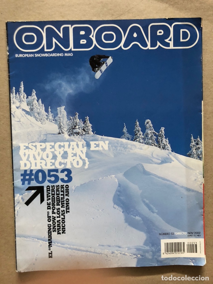 Coleccionismo deportivo: ONBOARD, EUROPEAN SNOWBOARDING MAG N&deg; 53 (2002). SNOW PORIDERS PARA RIDERS, NICOLAS MULLER