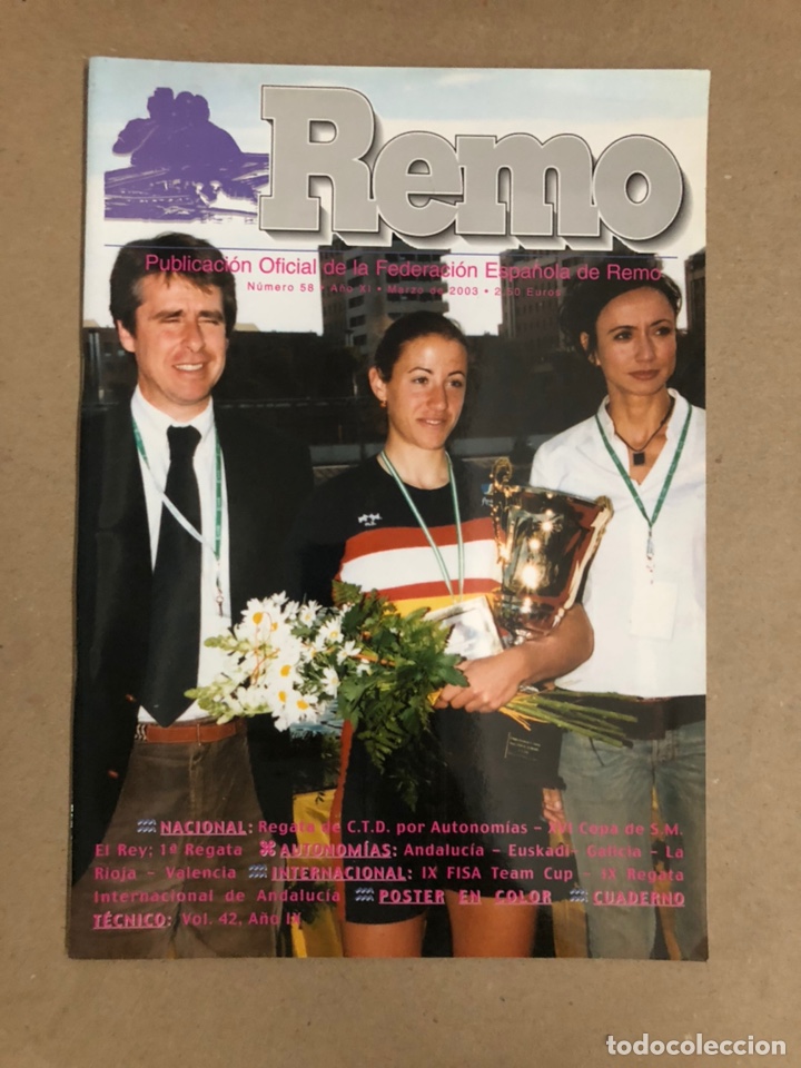 Coleccionismo deportivo: REMO, REVISTA OFICIAL DE LA FEDERACI&Oacute;N ESPA&Ntilde;OLA DE REMO N&deg; 58 (2003). CON POSTER y CALENDARIO DE REG