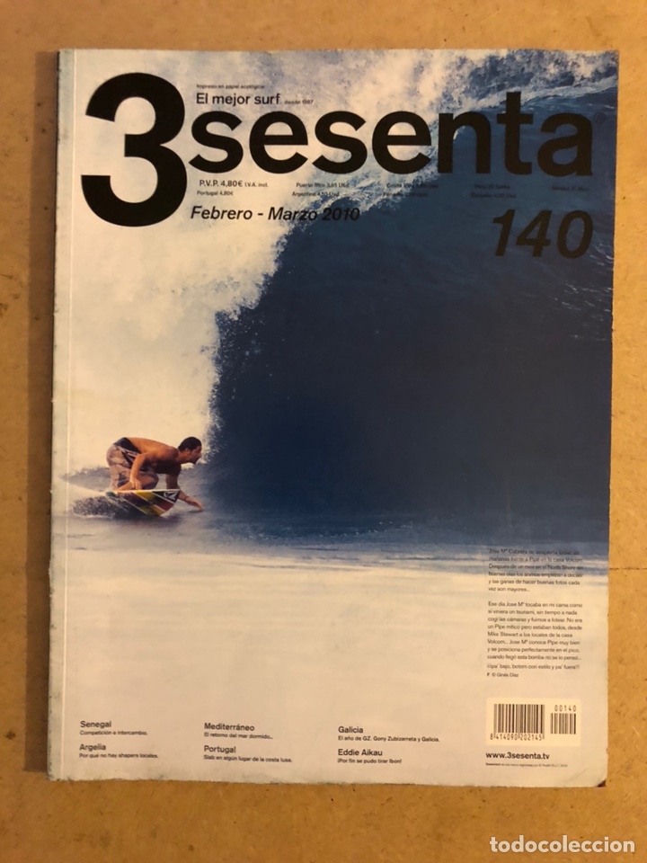 Sports collectibles: 3SESENTA N&deg; 140 (2010).SENEGAL, MEDITERR&Aacute;NEO, GALICIA, ARGELIA, PORTUGAL,....