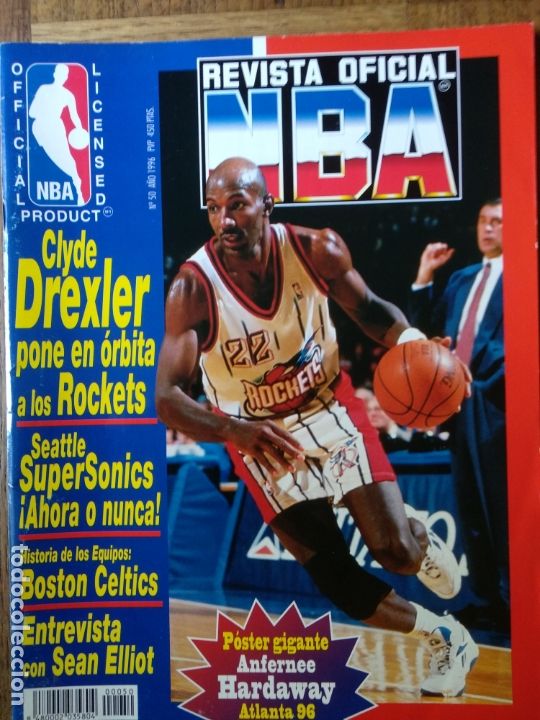 Sports collectibles: REVISTA OFICIAL NBA N&ordm; 50 DE 1996- CLYDE DREXLER, SEAN ELLIOT, ANFERNEE HARDAWAY, ANTONIO McDYESS...