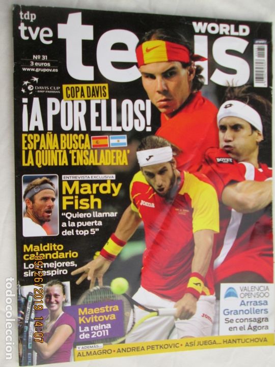 Sammelleidenschaft Sport: REVISTA WORLD TENIS N&ordm; 31 - COPA DAVIS !A POR ELLOS&iexcl; ESPA&Ntilde;A BUSCA LA QUINTA ENSALADERA.