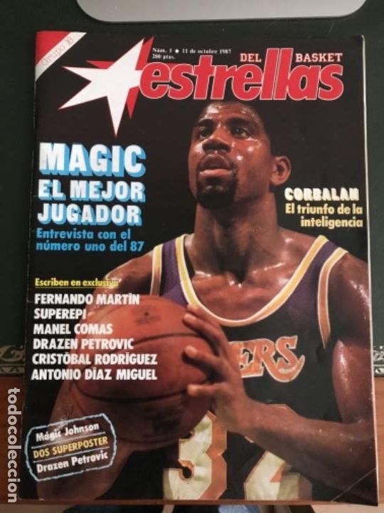 Colecionismo desportivo: REVISTA ESTRELLAS DEL BASKET N&ordm; 1 - OCTUBRE 1987 - INCLUYE POSTERS