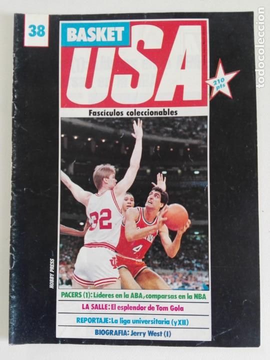 Collectionnisme sportif: Fasc&iacute;culo coleccionable BASKET USA N&deg; 38 (1986) Pacers ABA, NCAA, La Salle, Jerry West