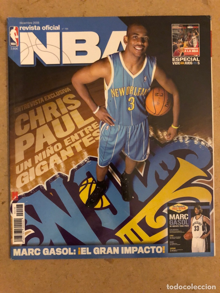 Coleccionismo deportivo: REVISTA OFICIAL NBA N&deg; 196 (DICIEMBRE 2008). CHRIS PAUL, MARC GASOL, ADI&Oacute;S SEATTLE, CANTERA NCAA,../