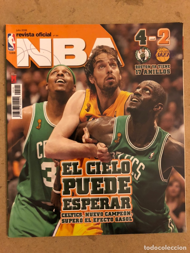 Colecionismo desportivo: REVISTA OFICIAL NBA N&deg; 191 (JULIO 2008). ESPECIAL FINALES NBA (CELTICS 4-2 LAKERS), NEW YORK KNICKS,