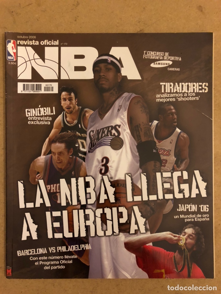 Colecionismo desportivo: REVISTA OFICIAL NBA N&deg; 170 (OCTUBRE 2006). MUNDIAL JAP&Oacute;N 2006, MEJORES TIRADORES, BARCELONA
