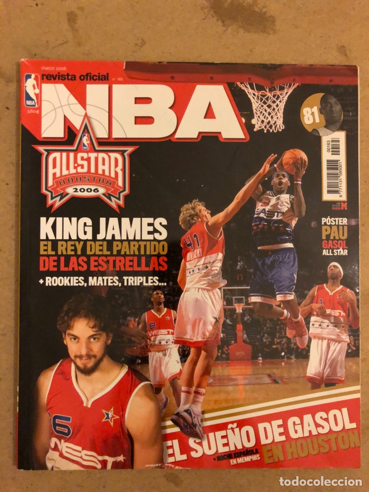 Colecionismo desportivo: REVISTA OFICIAL NBA N&deg; 163 (MARZO 2006). ESPECIAL ALL STAR HOUSTON &lsquo;06, LEBRON JAMES, PAU GASOL,...