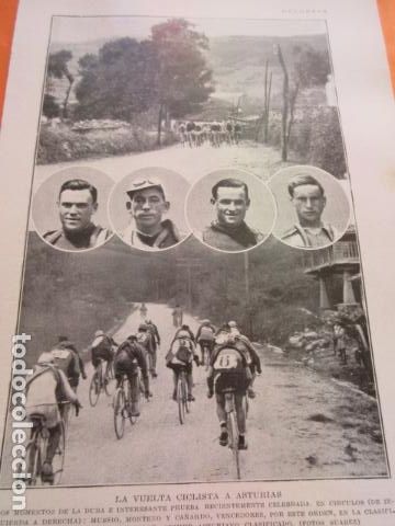 Coleccionismo deportivo: RECORTE 1927 - CICLISMO VUELTA ASTURIAS MUSSIO MONTERO CA&Ntilde;ARDO MENENDEZ