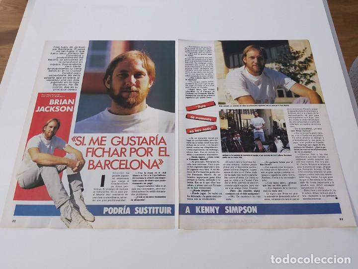 Sports collectibles: ENTREVISTA 2 PAGINAS BALONCESTO BRIAN JACKSON