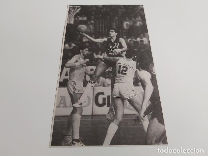 Sports collectibles: RECORTE BALONCESTO PERTENECE PARTIDO REAL MADRID-JOVENTUT COPA PRINCIPE DE ASTURIAS  1986