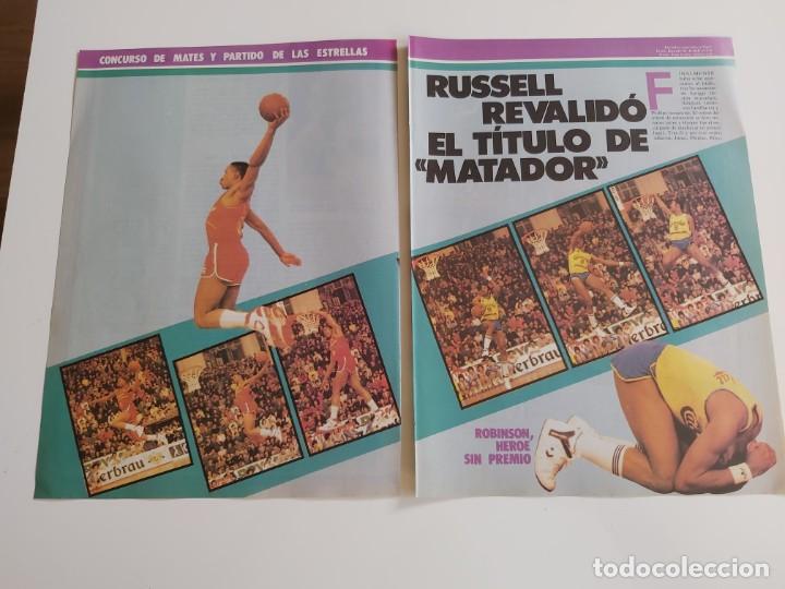 Sports collectibles: REPORTAJE 5 PAGINAS BALONCESTO CONCURSO DE MATES CON RUSSELL REVALIDANDO TITULO  F1