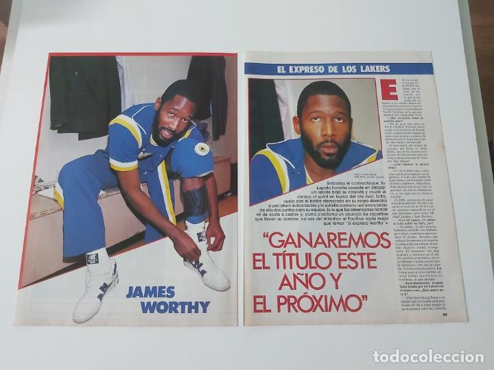 Sports collectibles: ENTREVISTA 3 PAGINAS BALONCESTO JAMES WORTHY(LOS ANGELES LAKERS) F3