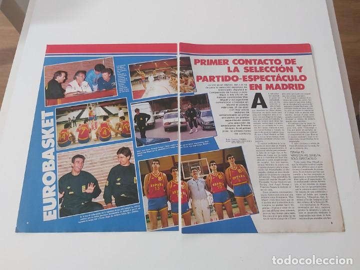 Collectionnisme sportif: REPORTAJE 8 PAGINAS BALONCESTO PRIMER CONTACTO DE LA SELECCION ESPA&Ntilde;OLA Y PARTIDO EN MADRID F3