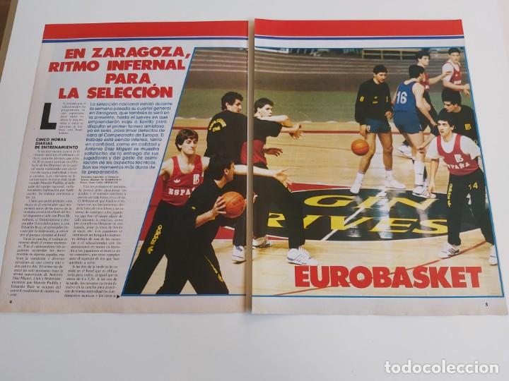 Collectionnisme sportif: REPORTAJE 8 PAGINAS BALONCESTO SELECCION ESPA&Ntilde;OLA EN ZARAGOZA MAS RIVAL FRANCIA EN EUROBASKET F4